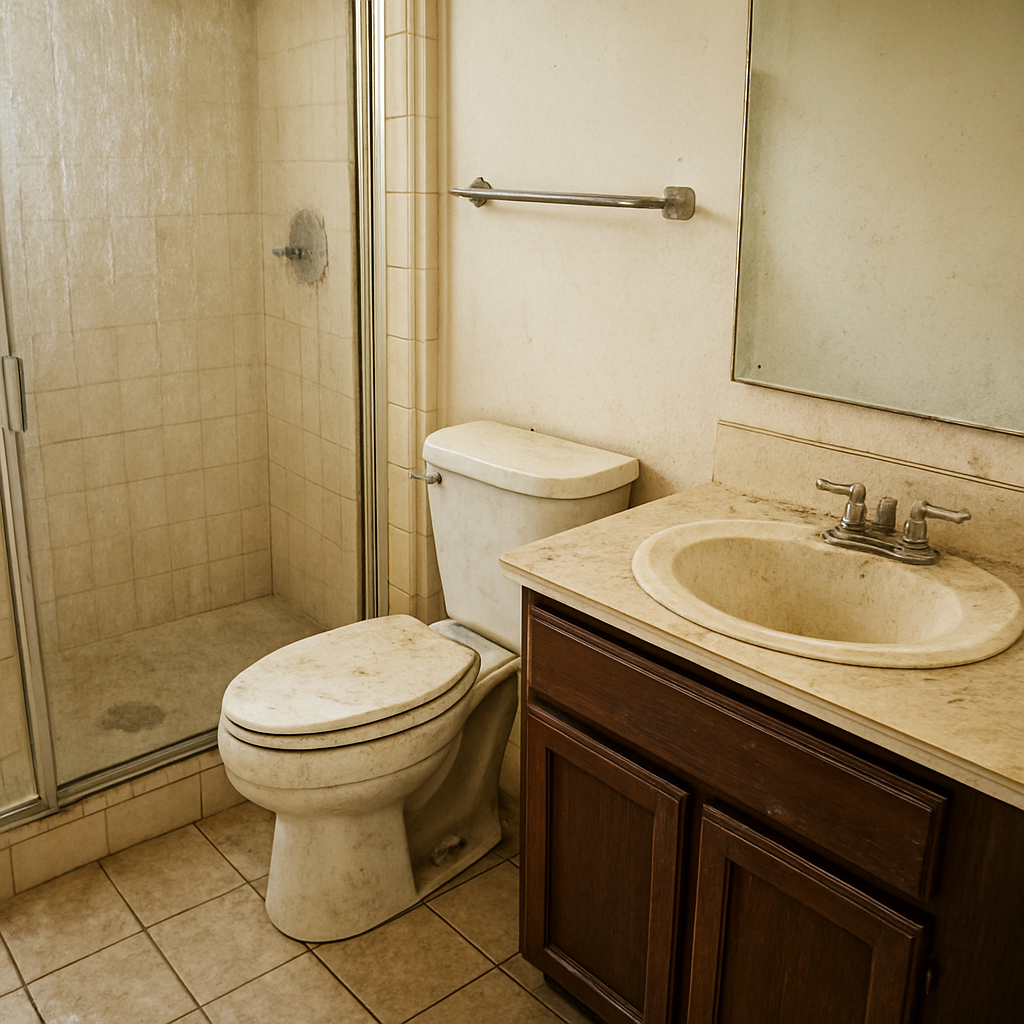 Bathroom Restoration - Before cleaning