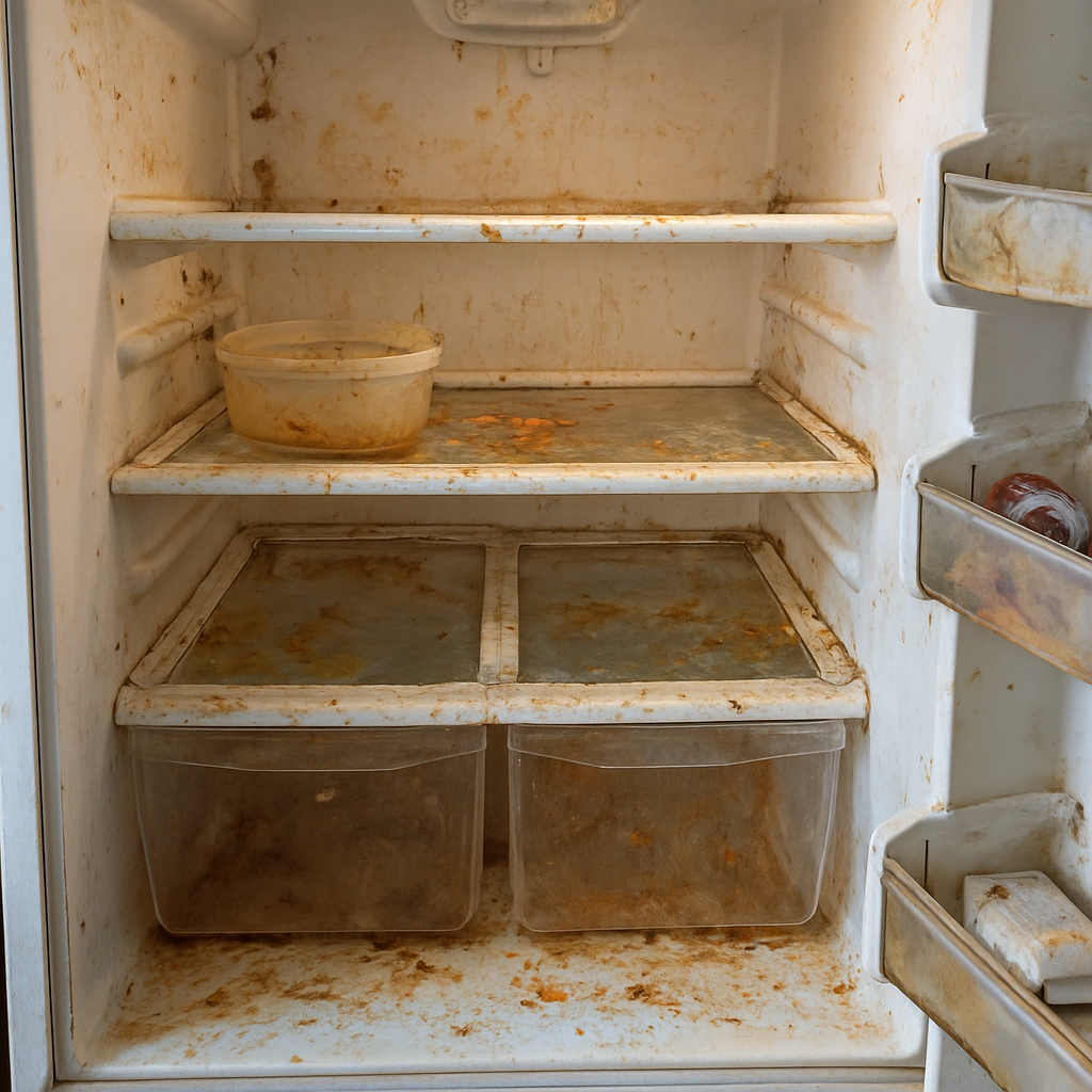Refrigerator Cleaning - Before cleaning