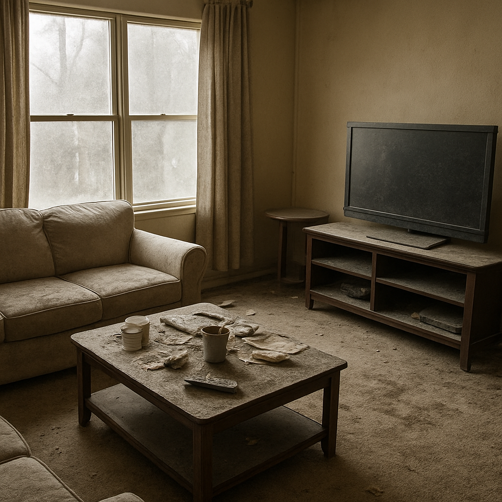 Living Room Refresh - Before cleaning